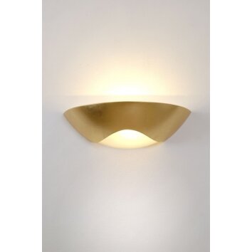 Holländer MATTEO CURVE wall light gold, 1-light source