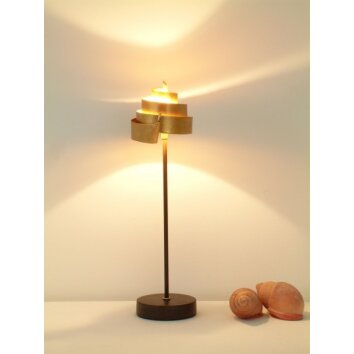 Holländer PICCOLA BANDEROLE table lamp brown, gold, 1-light source