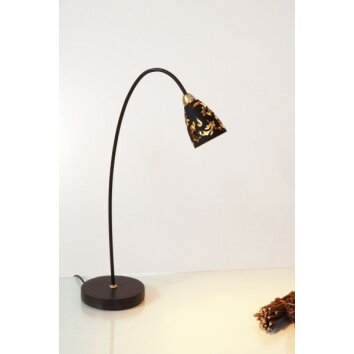 Holländer ALICE table lamp brown, gold, 1-light source