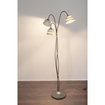 Holländer SNAIL ONE floor lamp silver, 3-light sources