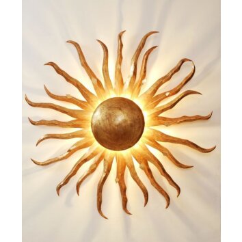 Holländer SONNE GIGANTE wall and ceiling light gold, 2-light sources
