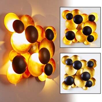 Holländer BOLLADARIA wall light LED gold, black, 9-light sources