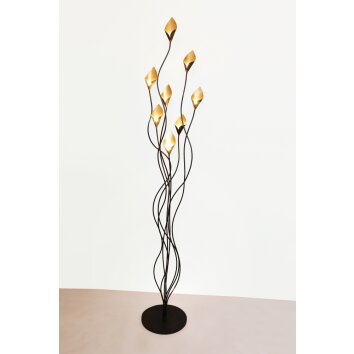 Holländer CALAMARO Floor Lamp brown, gold, black, 8-light sources