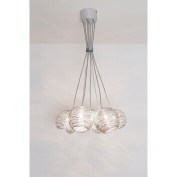 Holländer CARILLON Pendant Light silver, 7-light sources