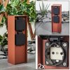 ABILENE outdoor socket rust-coloured, black