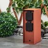 ABILENE outdoor socket rust-coloured, black