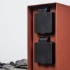 ABILENE outdoor socket rust-coloured, black