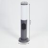 CASERTA pedestal light anthracite, 1-light source