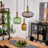 GOLDENVILLE Pendant Light brass, black, 3-light sources