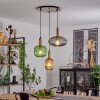 GOLDENVILLE Pendant Light brass, black, 3-light sources