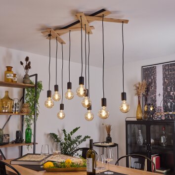 TREHERNE Pendant Light Ecru, black, 9-light sources