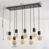 AJACCIO Pendant Light black, 8-light sources