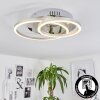 BUREN Ceiling Light LED aluminium, chrome, 1-light source