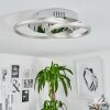 BUREN Ceiling Light LED aluminium, chrome, 1-light source