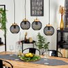 REIDEN Pendant Light black, 4-light sources