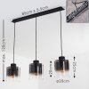WICHIT Pendant Light black, 3-light sources
