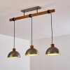 Pendant Light Tholen brown, 3-light sources