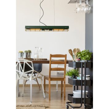 Lucide PENIGUET Pendant Light green, 2-light sources