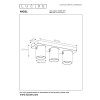 Lucide NIGEL Ceiling Light LED stainless steel, black, 3-light sources