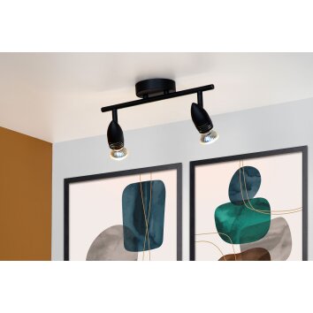 Lucide CARO Ceiling Light black, 2-light sources