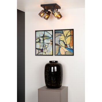 Lucide ALION Ceiling Light black, 4-light sources