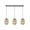 Lucide WOLFRAM Pendant Light black, 3-light sources