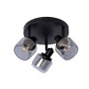 Lucide BJORN Ceiling Light black, 3-light sources