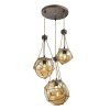 Globo TIKO Pendant Light Ecru, rust-coloured, 1-light source