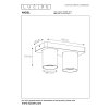Lucide NIGEL Ceiling Light LED stainless steel, black, 2-light sources