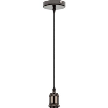 Globo hanging light chrome, black, 1-light source