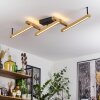 DISENTIS Ceiling Light LED Ecru, black, 1-light source, Remote control