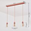 PUESTITO Pendant Light gold, pink, 3-light sources