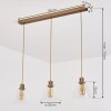 PUESTITO Pendant Light bronze, gold, 3-light sources