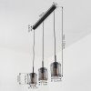 THUSIS Pendant Light black, 3-light sources