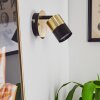 NEFTENBACH Wall Light brass, black, 1-light source