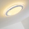 Vittangi Ceiling Light LED chrome, 1-light source, Remote control, Colour changer