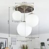 COCHUNA Ceiling Light matt nickel, 3-light sources
