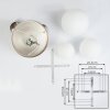 COCHUNA Ceiling Light matt nickel, 3-light sources