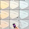 AUXERRE Ceiling Light LED white, 2-light sources, Remote control, Colour changer