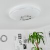 AUXERRE Ceiling Light LED white, 2-light sources, Remote control, Colour changer