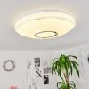 AUXERRE Ceiling Light LED white, 2-light sources, Remote control, Colour changer