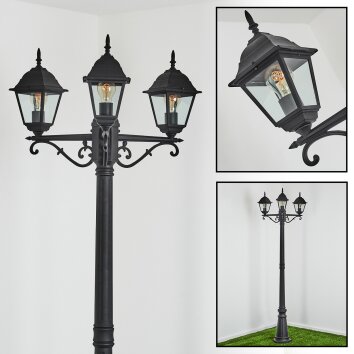 NAOFE Lamp Post black, 3-light sources
