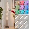 GAMSEN Floor Lamp LED matt nickel, 3-light sources, Remote control, Colour changer