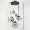 VOLUNTAD Pendant Light black, 5-light sources