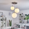COCHUNA Pendant Light matt nickel, 3-light sources