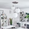 COCHUNA Pendant Light matt nickel, 3-light sources