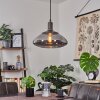GRANEROS Pendant Light matt nickel, black, 1-light source