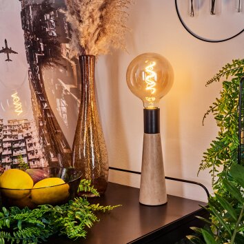 BECCAR Table lamp Ecru, black, 1-light source