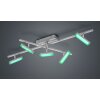 Reality Bondy Ceiling Light LED matt nickel, 5-light sources, Remote control, Colour changer