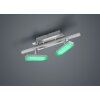 Reality Bondy Ceiling Light LED matt nickel, 2-light sources, Remote control